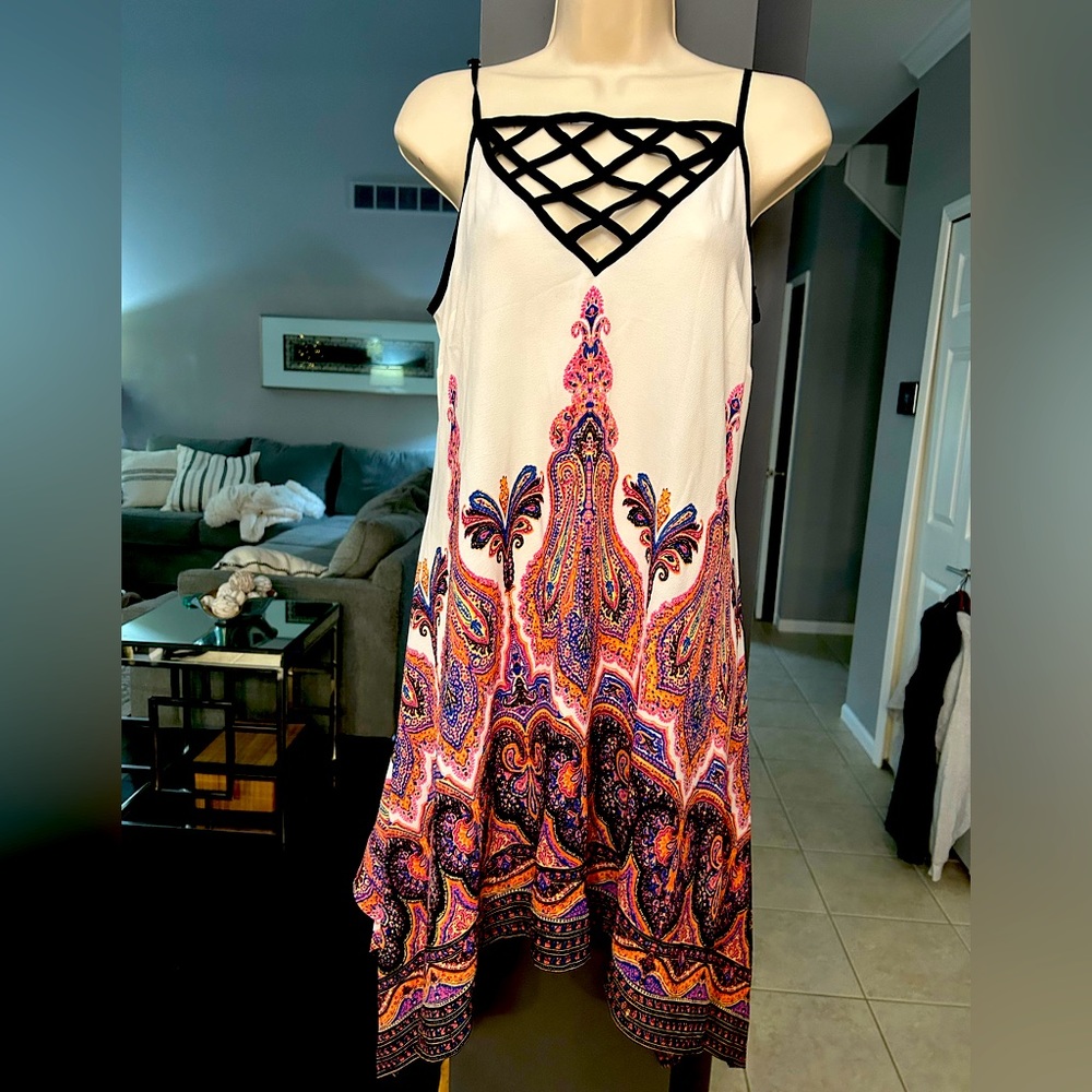 VENUS Spaghetti Strap Asymmetrical Dress (M)